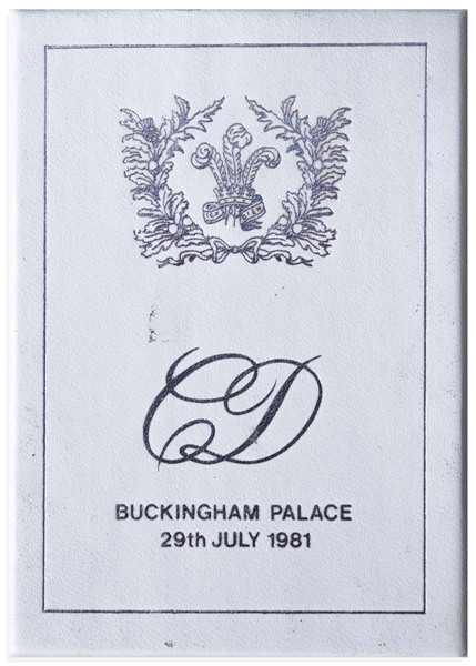 Princess Diana and Prince Charles Wedding Cake Slice -- In Original Presentation Box